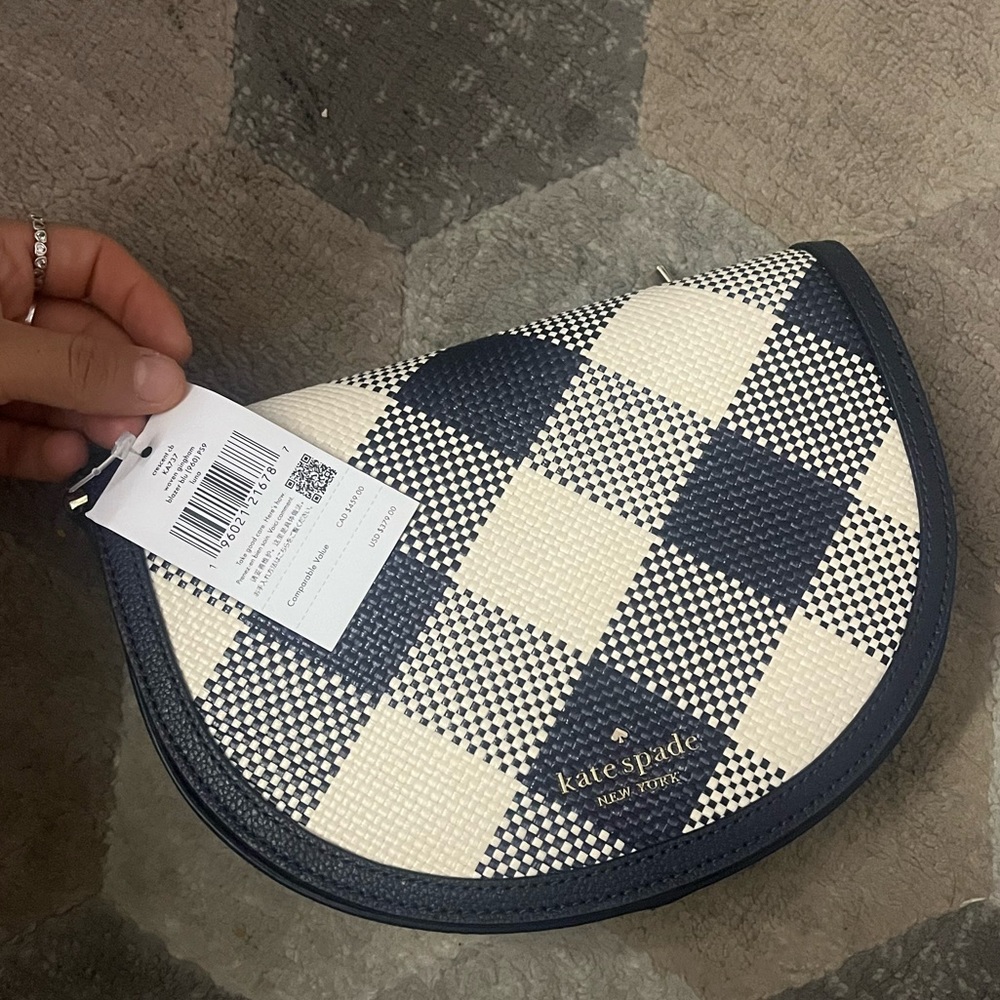 Kate spade : Luna Gingham Crescent Crossbody